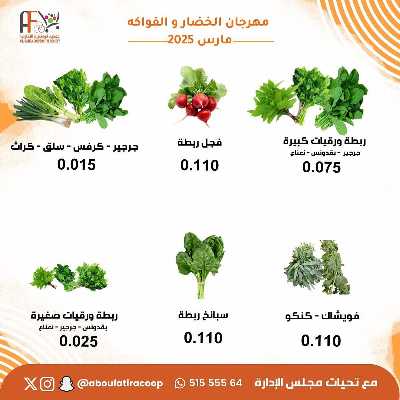 عروض الثلاثاء من جمعية ابو فطيرة التعاونية - خضار وفاكهة 7